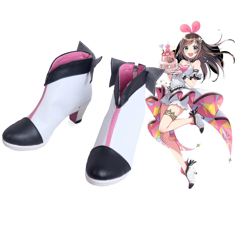 B Cosroad Kizuna AI/ботинки для костюмированной вечеринки; обувь для девочек; женские карнавальные костюмы на Хэллоуин - Цвет: B