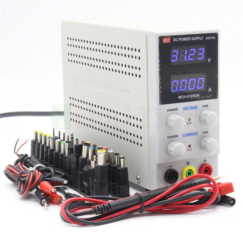 MCH-305DN 305D источник питания постоянного тока 30V5A Цифровой Высокоточный Амперметр для ремонта ноутбуков и телефонов 110 В 220 В штепсельная вилка стандарта США и ЕС адаптер постоянного тока - Цвет: B