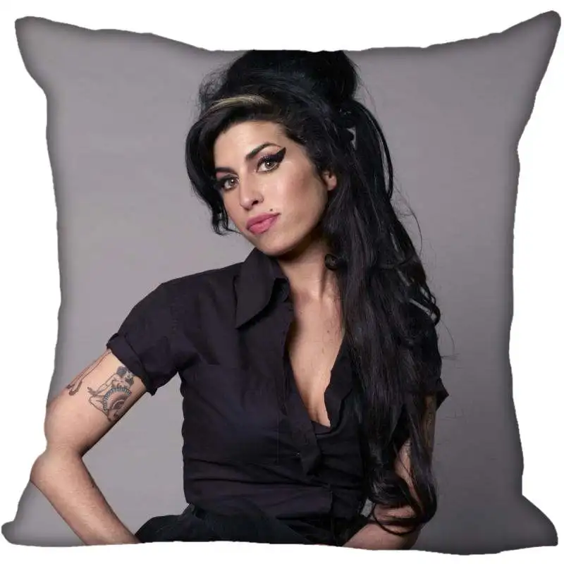 Пользовательские Amy Winehouse квадратный чехол для подушки на молнии 40x40 45x45 см (одна