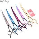 7 дюймов JP нержавеющие ножницы для груминга фиолетового дракона изогнутые ножницы для собак профессиональные ножницы для домашних животных Z4002