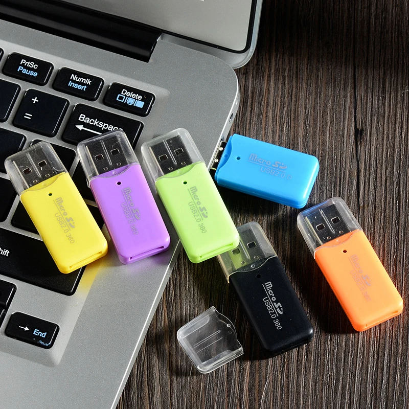 

1/2PCS High Quality Mini USB 2.0 Card Reader for Micro SD Card TF Card Adapter Plug and Play Colourful Choose from for Tablet PC