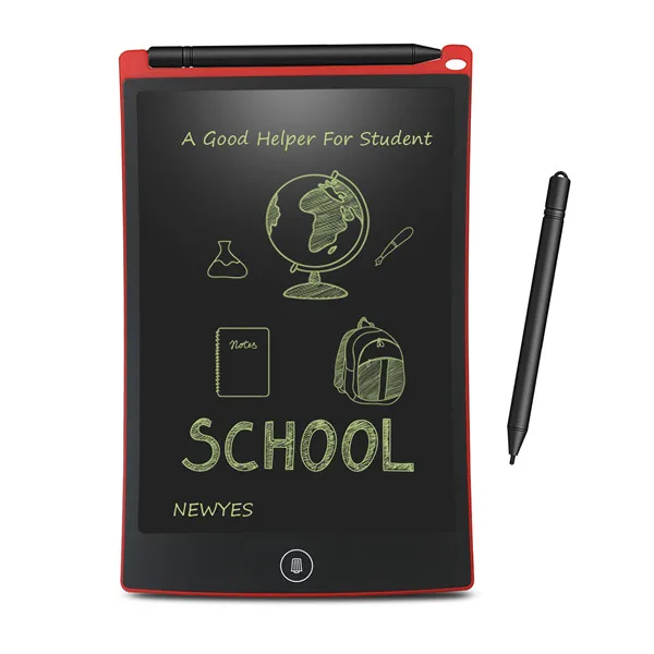 Red NEWYES 8,5 дюймов ЖК цифровой планшет для рисования блокнот электронный блокнот для рукописного ввода графическая доска со стилусом детская ручка подарок - Цвет: Red