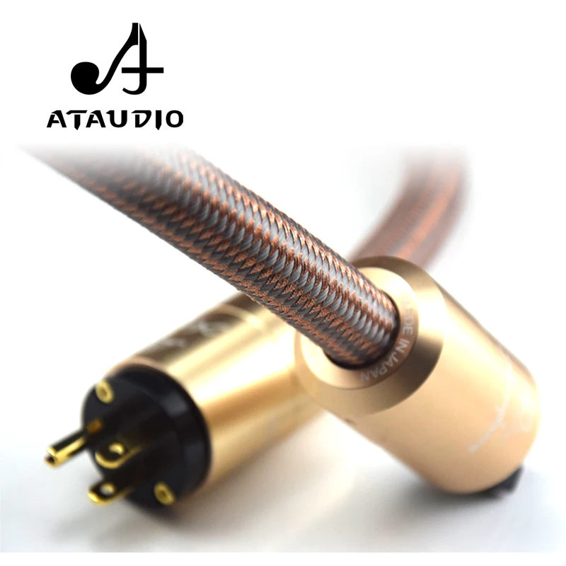 Кабель питания ATAUDIO Hifi OFC с позолоченным штекером США шнур переменного тока для DVD