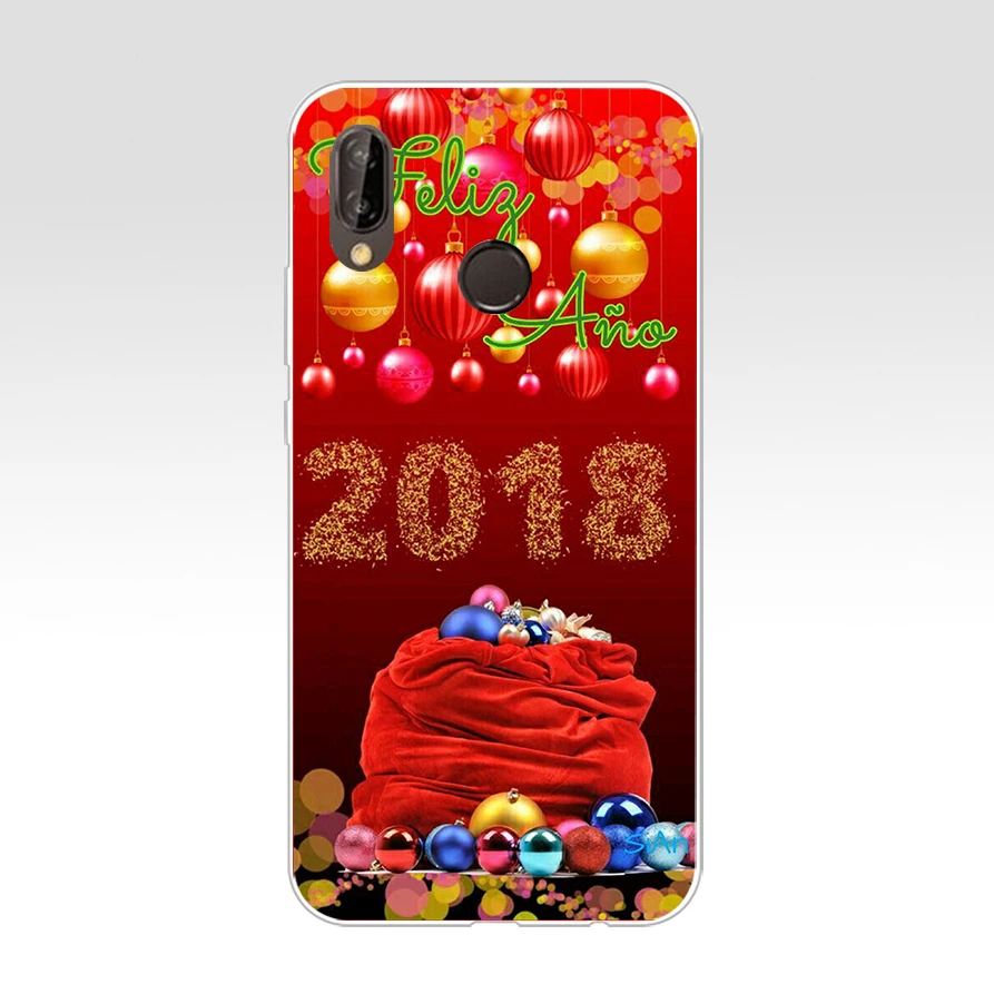 96 новогодний Снеговик цветной Мягкий силиконовый чехол из ТПУ для Honor 10 huawei p mate 20