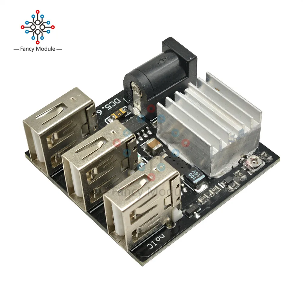 Мини модуль зарядки с 3 USB портами DC 9 В/12 В до 5 8A понижающий блок питания плата