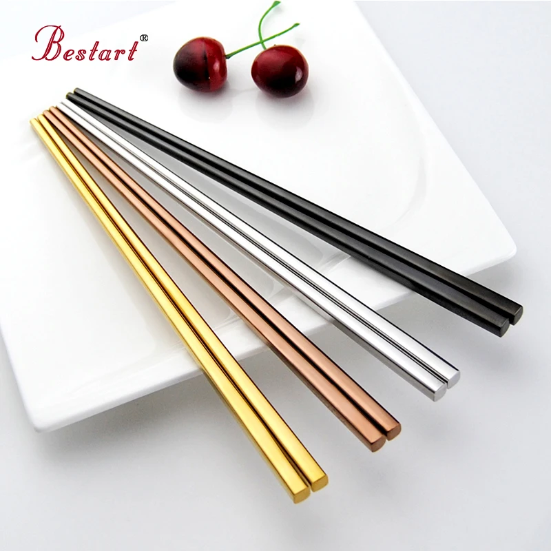 Палочки для еды из нержавеющей стали 4 пары|stainless steel chopsticks|steel chopstickschop sticks |
