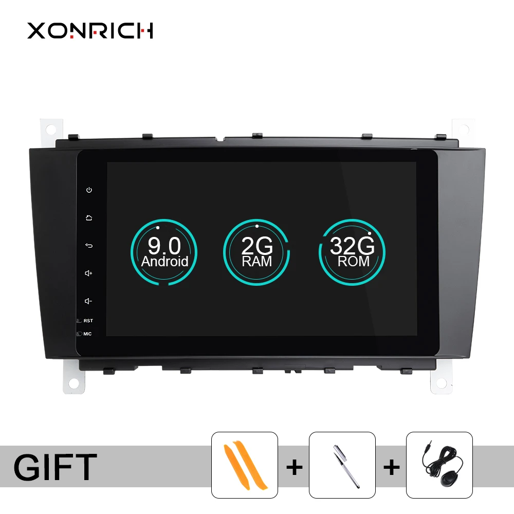 Android 9 2 Din автомобильный DVD мультимедиа для Mercedes/Benz W203 W209 W219 a класс A160 c C200 CLK200 gps