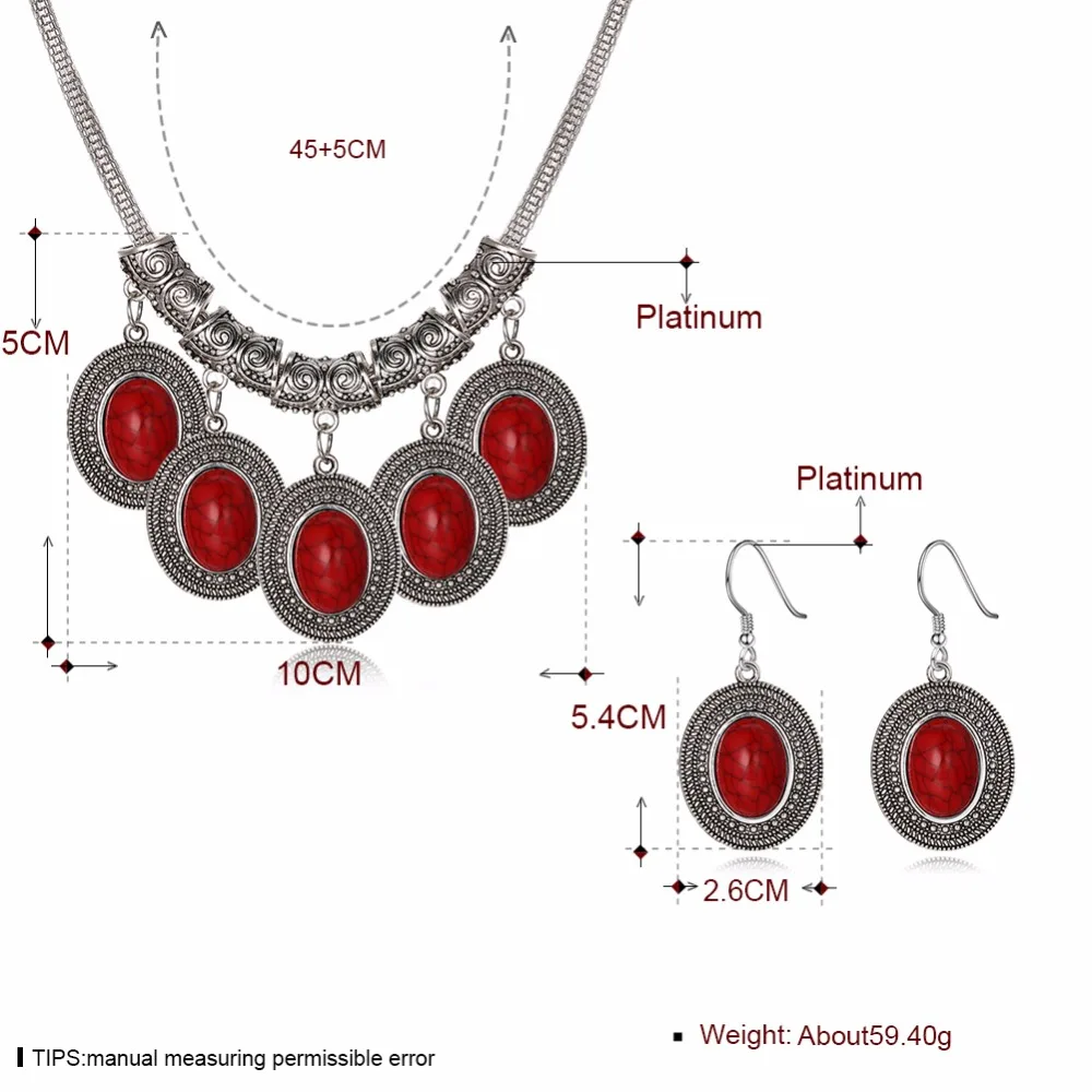 red jewelry sets for women set vintage ethiopian necklace and earring african beads antique accessories | Украшения и аксессуары