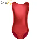 Трико детское, из лакированной кожи, однотонное, танцевальный сценический костюм