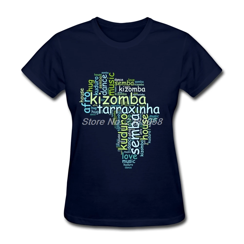 Женская футболка с принтом Kizomba Cloud хлопковая коротким рукавом простой стиль