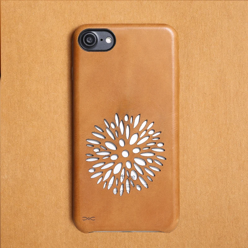 D парк Винтаж натуральная кожа чехол для iPhone 7 ультра тонкий задняя защита