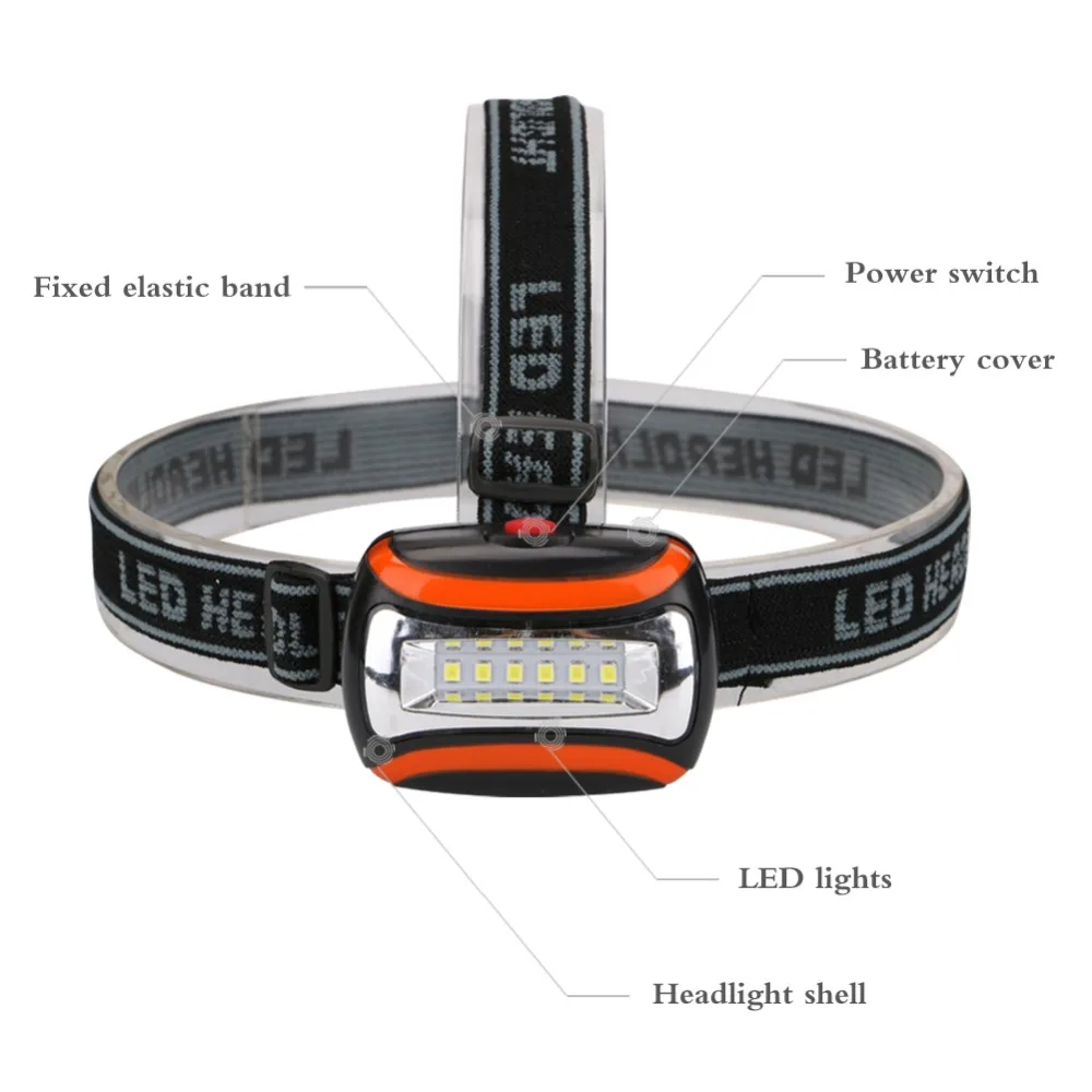 Светодиодный головной фонарь 6 шт. 3 режима энергосбережение для спорта на