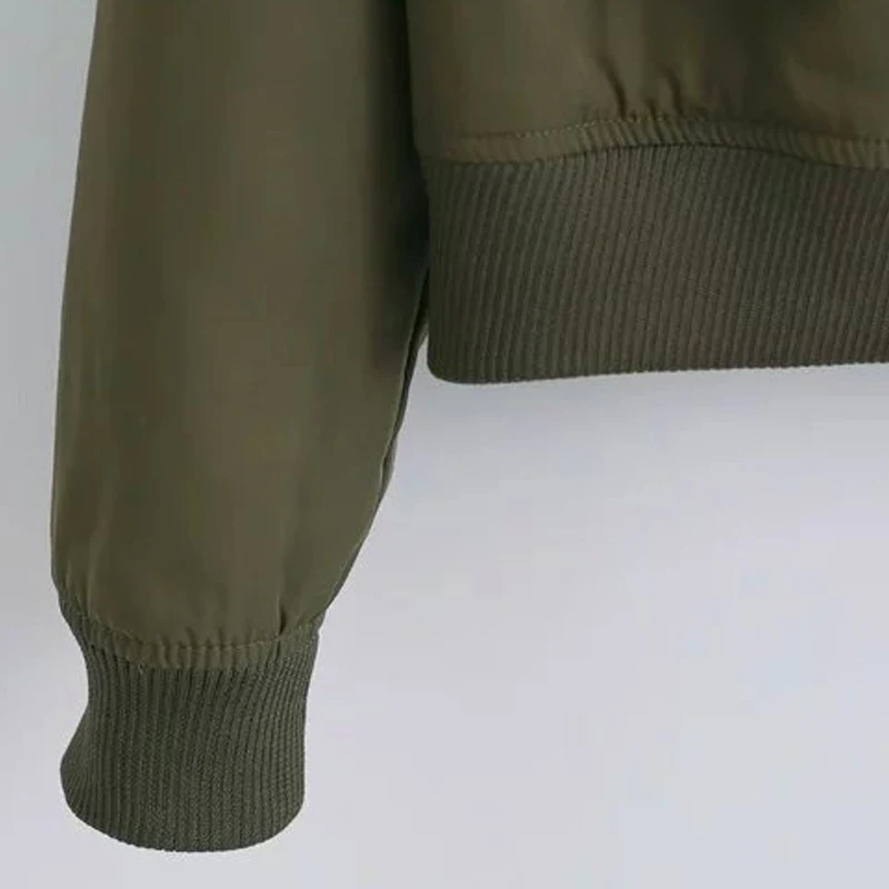 Письмо Pattem Epaulet Дамы Куртки Мода Регулярный Рукав Офис Армия Зеленый Куртка