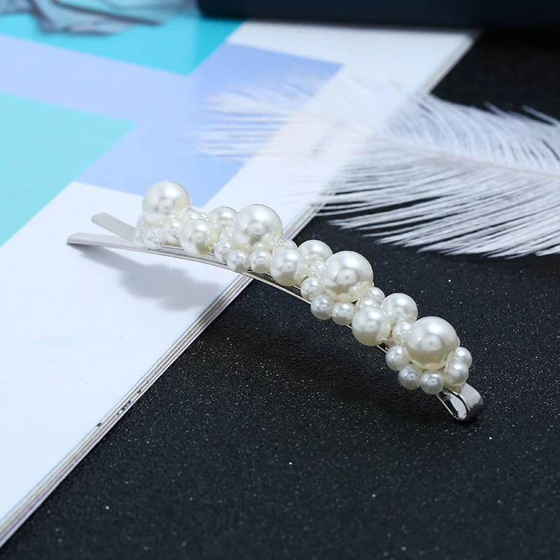 1 Pc New Fashion Female Hairpins Classic Elegant Simulated-pearl Barrettes Hair Clip Clamp Jewelry Styling Tools For Women Gift | Украшения