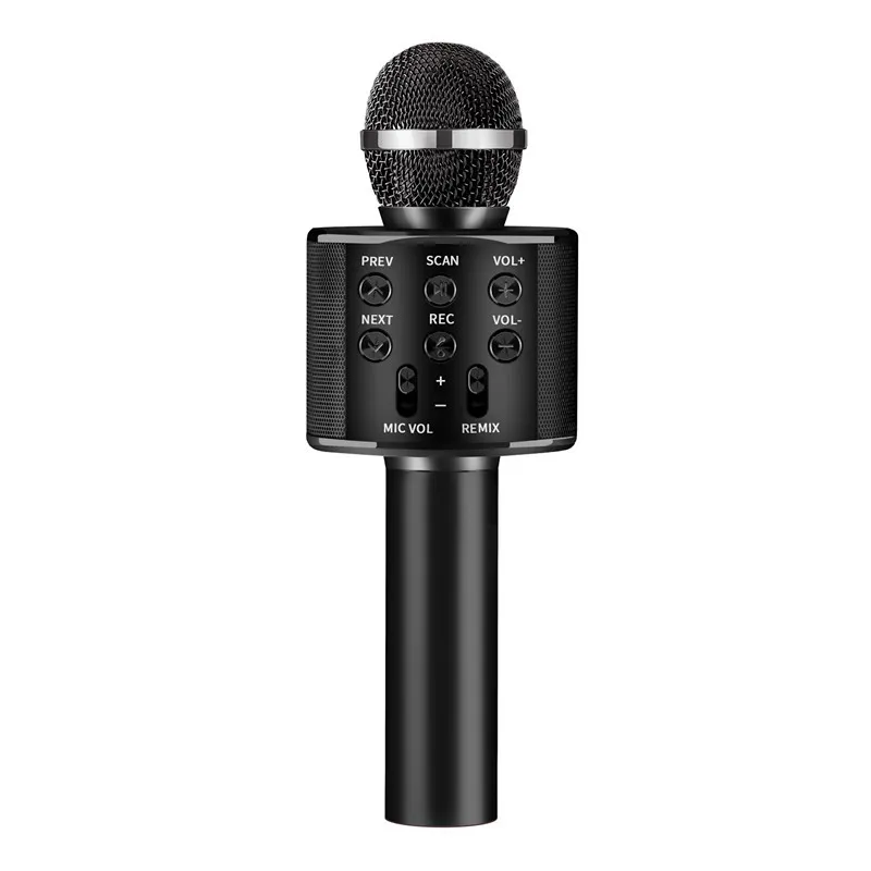 Беспроводной Bluetooth микрофон Larryjoe WS858 ручной для караоке USB KTV плеер колонка запись