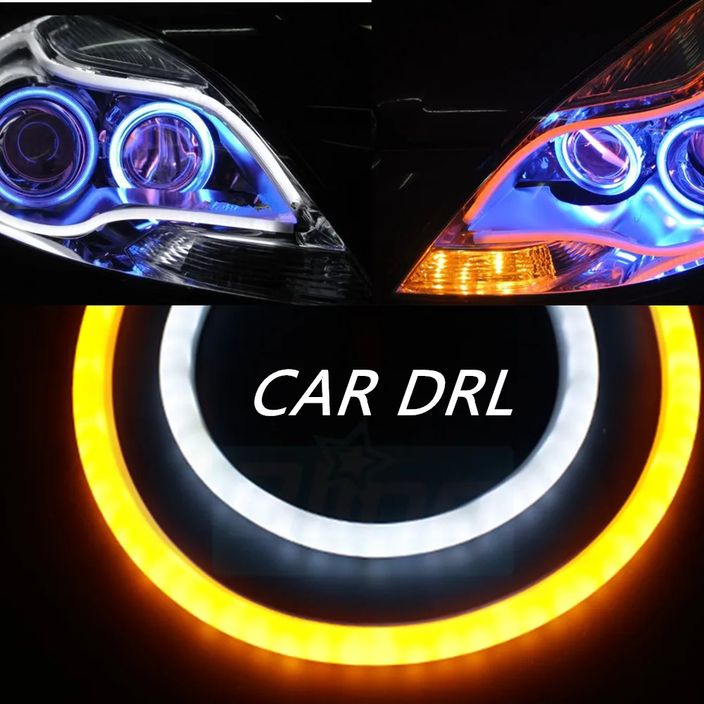 

big sale turn signal light 2pcs 85cm DRL flexible LED Tube strip style Daytime Running lights tear strip car headlight