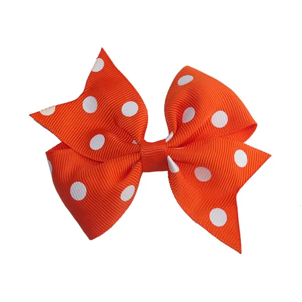 Dots-750 Orange 2 шт. 3,5 дюймов бант для волос заколки для волос для маленьких девочек заколки для волос Бутик волос заколка-бабочка «ласточкиным хвостом» лук заколки для волос аксессуары для волос - Цвет: Dots-750 Orange