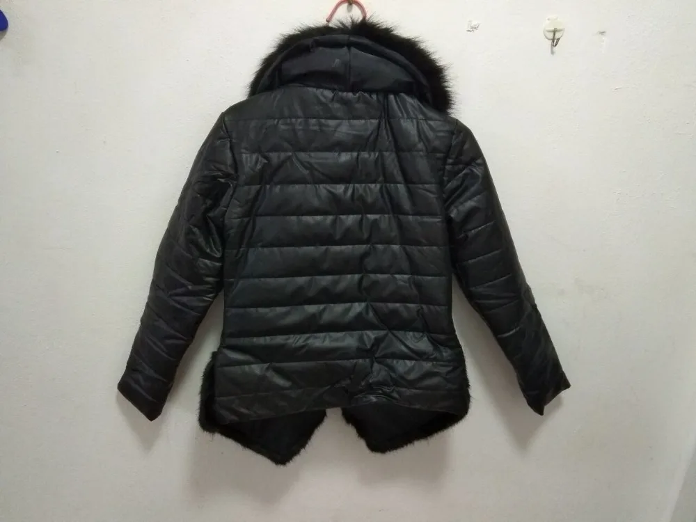 Женская куртка из искусственной кожи с воротником кожи|pu leather jacket|brand jacketleather jacket |