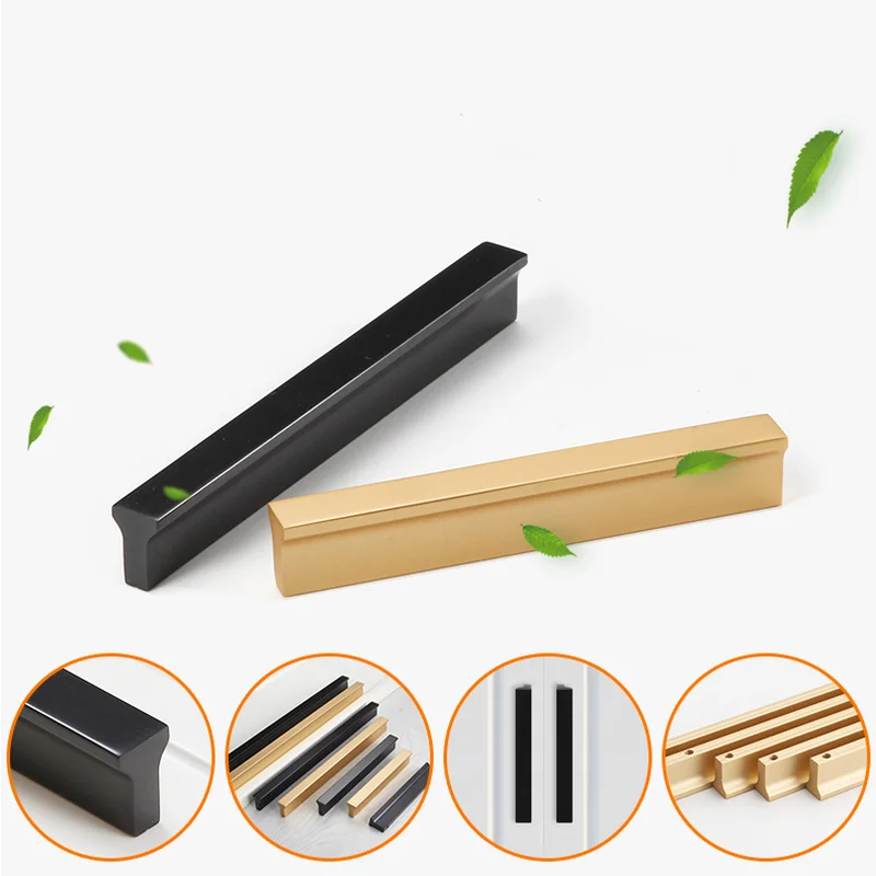 Ручки для шкафа современные минималистичные Т образные золотые черные ящика