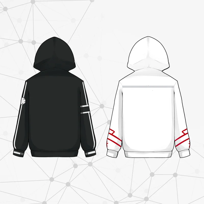 Sword art online Kirito Asuna cosplay costume zipper sweater coat comfortable autum winter cool Kirigaya Kazuto | Тематическая