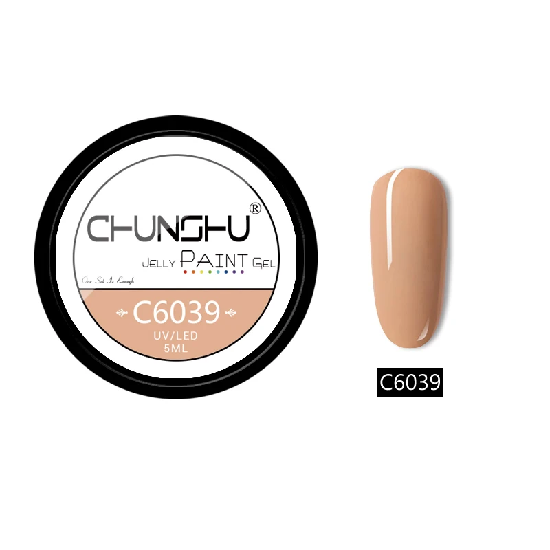 C6039 CHUNSHU 66 цветов УФ-гель для ногтей Желейный Цветной Гель-лак для рисования 5 мл впитывающий лак для ногтей гель для ногтей Дизайн ногтей маникюр DIY - Цвет: C6039