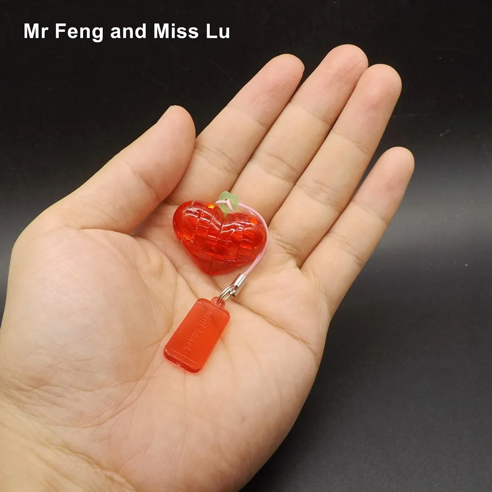 Готовый пазл 3D Мини Сердце с украшением в виде кристаллов Пазлы Модель игрушки