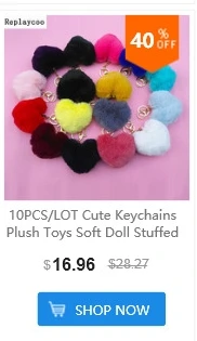Play Dead Rabbit Fur Kawaii, плюшевая кукла-кролик, мягкие игрушки-животные, Маленькая подвеска, брелок, Модный меховой помпон GMR016