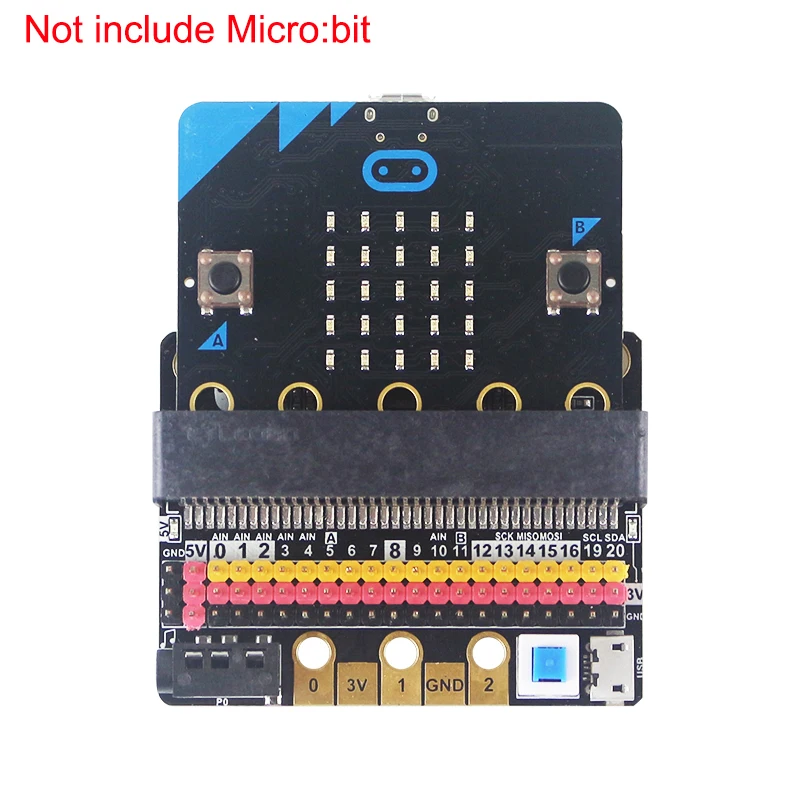 Обновленная Плата расширения IOBIT V2.0 для BBC Micro: bit GPIO обучения программированию