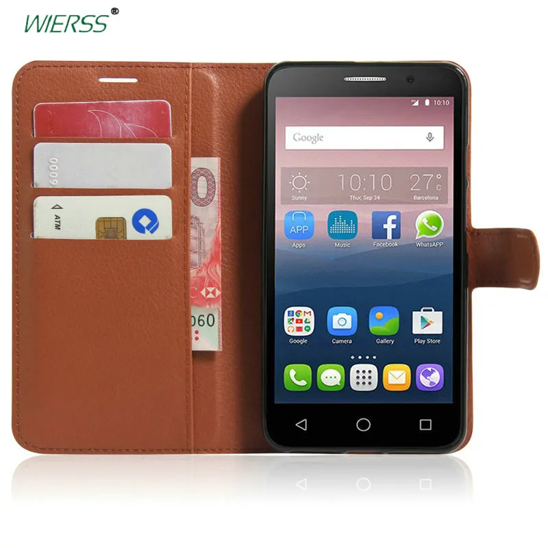 Кожаный чехол книжка с бумажником для Alcatel U5 HD 3G 4G A3 7 телефона|case for alcatel|phone casesleather