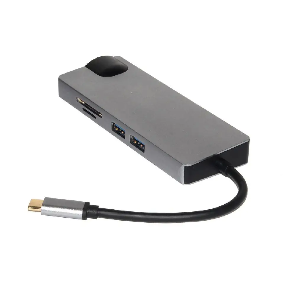 8 в 1 USB C концентратор HDMI VGA Ethernet Lan RJ45 адаптер для Macbook Pro Type кардридер 2 3 0 + зарядный