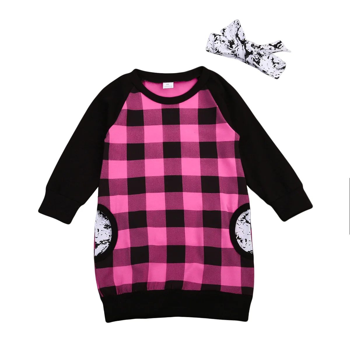 Little Girls Cute Plaids Long Sleeve Dress Toddler Baby Girl Kids Casual Princess Party Dresses 1-6T Clothing | Детская одежда и