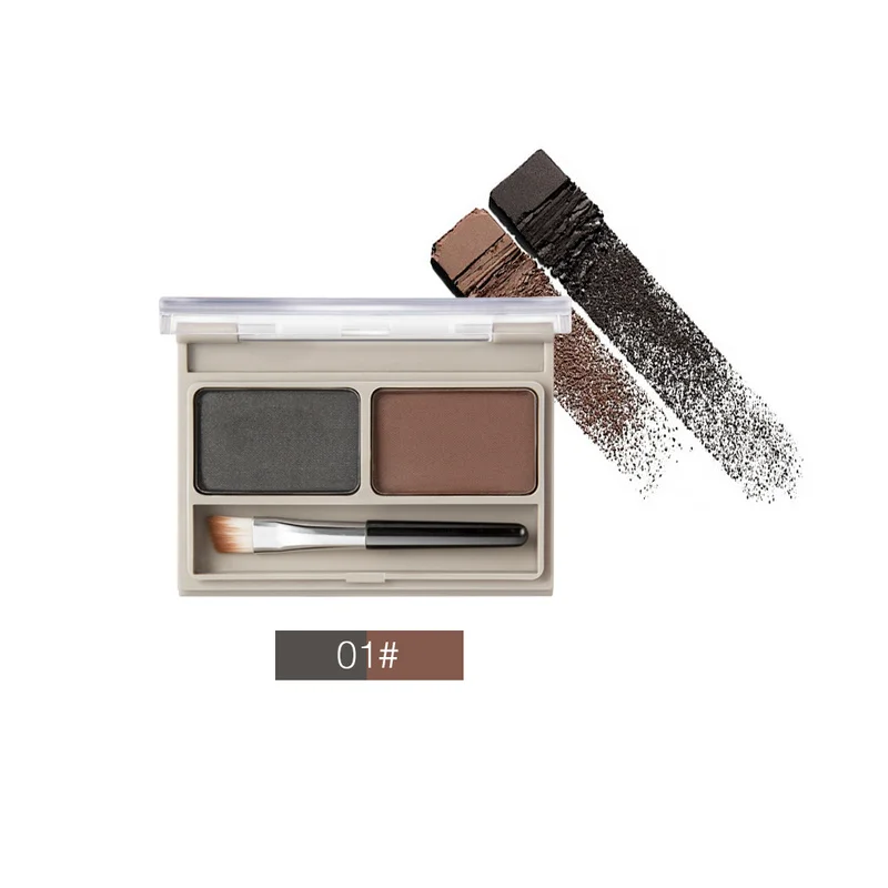 Трехцветный усилитель пудры для бровей косметическая кисть пудра палитра