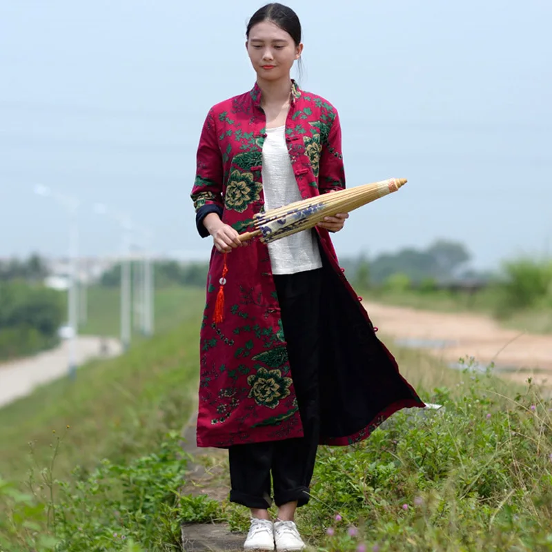 Женское весенне осеннее пальто в винтажном стиле с воротником стойкой|overcoat