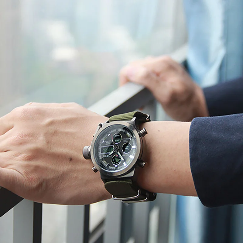 Северная 2017 Для мужчин спортивные часы нейлоновый ремешок Многофункциональный