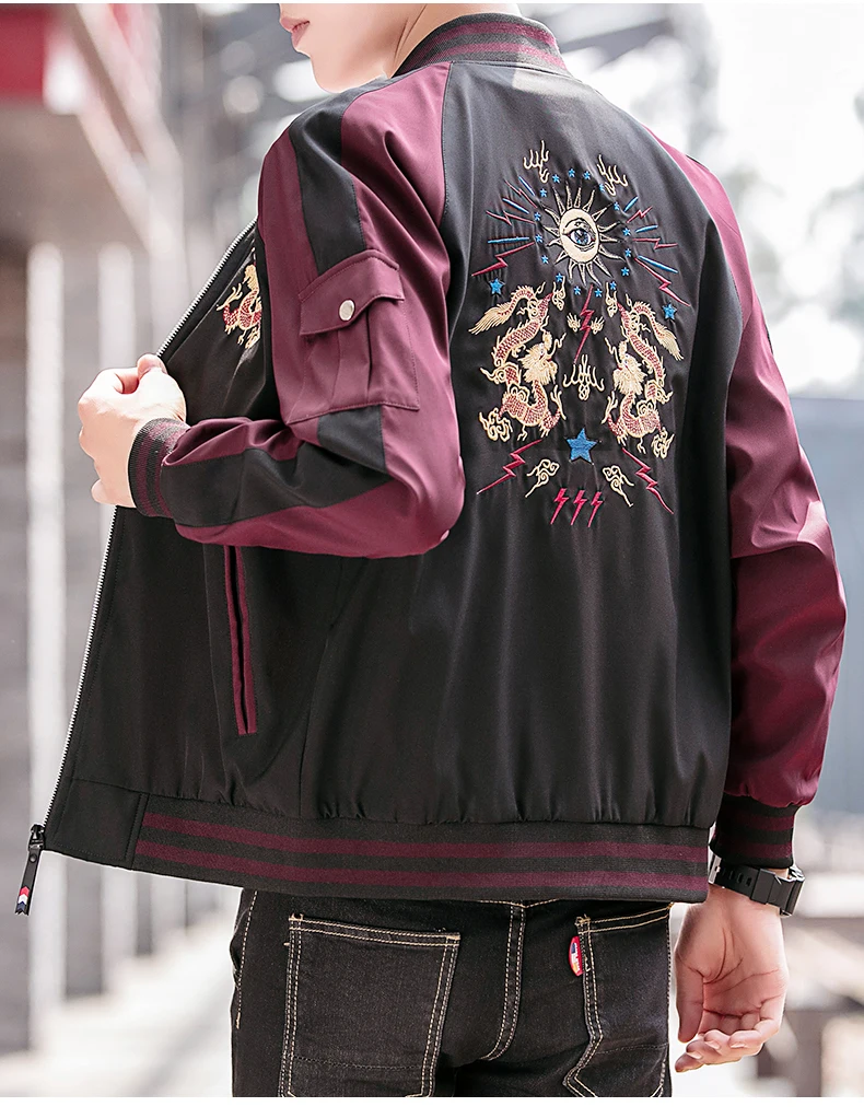 Новые модные куртки и пальто для мужчин s Bomber High Street Trend ветровка пальто корейское Трендовое повседневное пальто мужская одежда