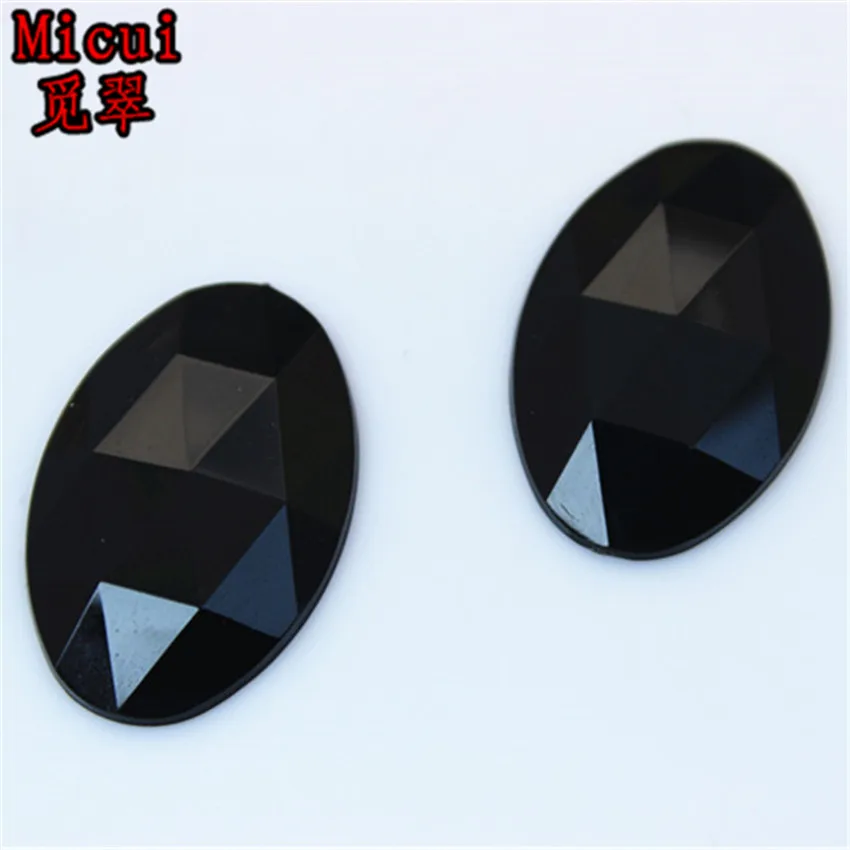 Micui 50 шт. 20*30 мм разные цвета овальная акриловая стразы аппликация с плоской