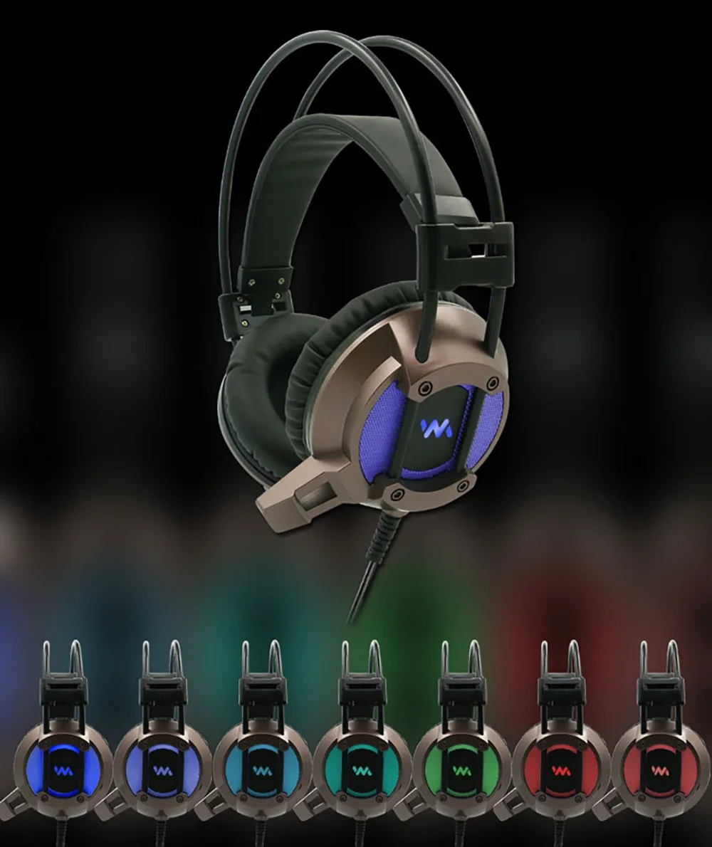 9600 Игровые наушники 7 1 звуковая вибрация накладная гарнитура USB с микрофоном бас