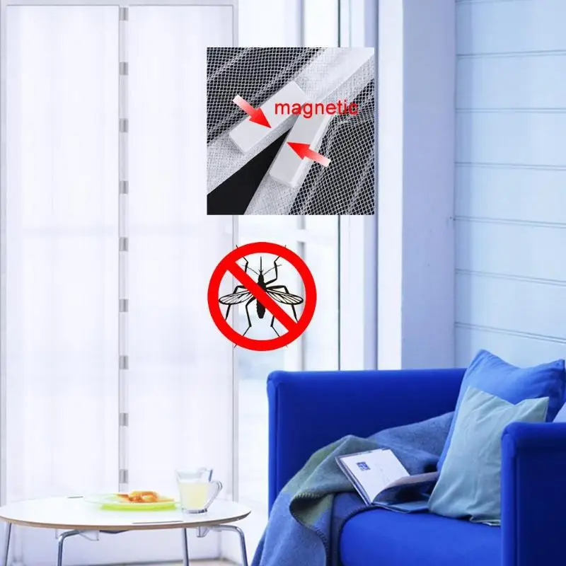 1 пара Hand Free Магнитная москитная сетка двери Шторы анти москитные Тюль дверь