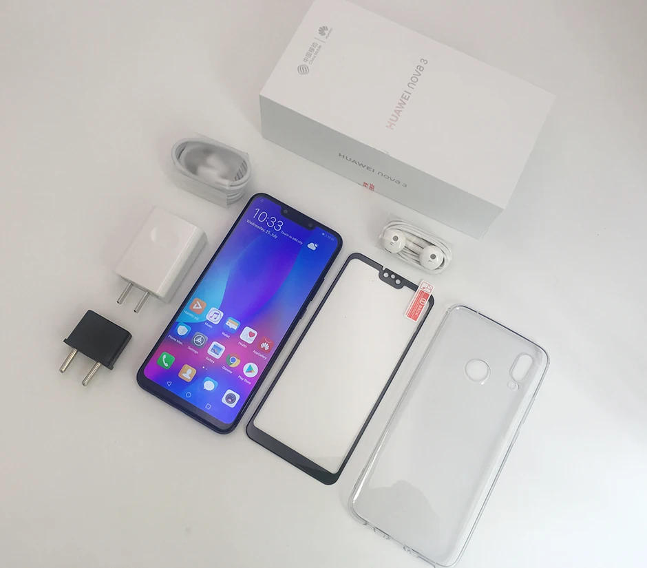 Huawe nova 3 6 дюйма 4 камеры мобильного телефона Кирин 970 Восьмиядерный лица ID Android 8 1