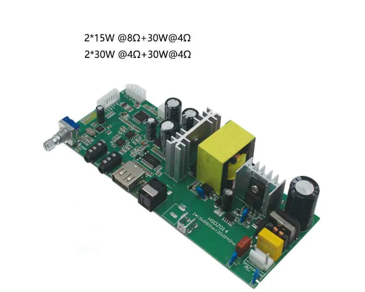 GHXAMP 2,1 сабвуфер Bluetooth усилитель доска(2*15 Вт ВЧ+ 30 Вт бас) Домашний кинотеатр оптического волокна энкодер u-диск AUX AC85V-260V