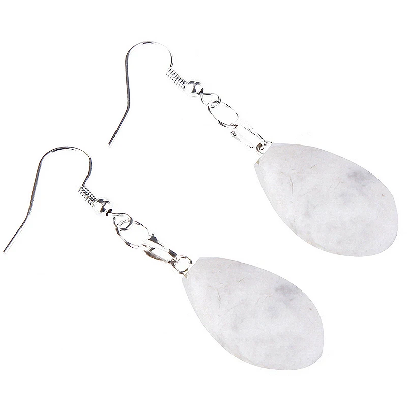 Новинка 2018 Винтажные серьги из натурального камня для женщин желтые зеленые