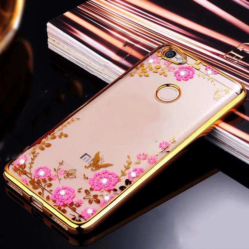 Cyato Case For Xiaomi redmi Note 5A Pro Glitter TPU Soft Silicone Back Cover Redmi Prime 5.5flower shell | Мобильные телефоны и