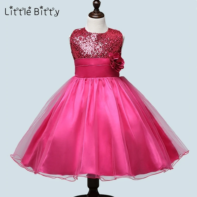Kids Dresses for Girls Princess Dress Vestido Infantil Wedding Children Sequin Flower Party Boutique | Детская одежда и обувь