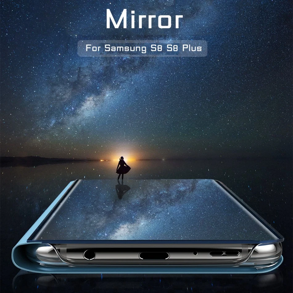 KISSCASE Зеркало чехол для samsung Galaxy S10 lite примечание 9 A8 A6 плюс флип телефона A9 J4 J6 2018