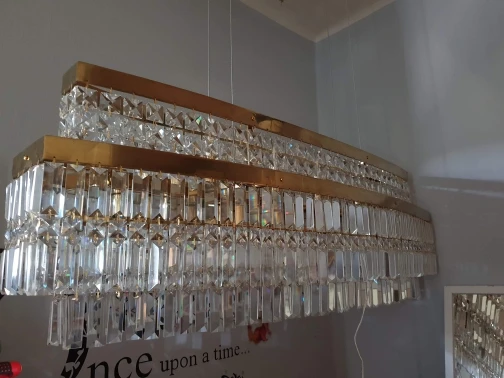 Большая овальная Хрустальная светодиодная люстра декоративный светильник для