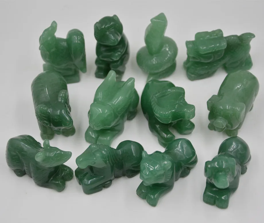 Натуральный нефрит Зодиак собака крыса змеи свинья лошадь овца обезьяна петух