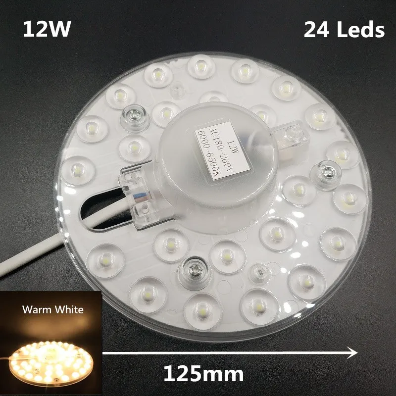 12W Warm White 12 Вт 18 Вт 24 Вт 36 Вт Светодиодная панель светильник 5730SMD поверхностного монтажа светодиодные светильники теплый белый Природа белый чистый белый светильник AC165-265V - Испускаемый цвет: 12W Warm White