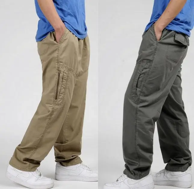 

2022 Spring Summer Plus Size Men Cargo Pants Cotton Loose Trousers Men's Pants 3XL 4XL 5XL 6XL