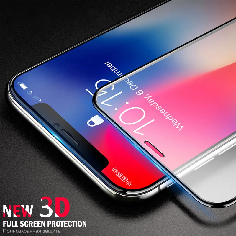Закаленное стекло 0 25 мм для iPhone XS MAX XR PET Edge 3D защитная пленка из закаленного