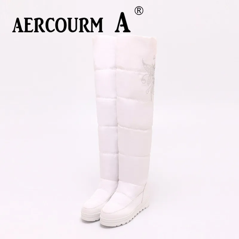 Aercourm A 2018 г. Лидер продаж Новые женские ботинки модные однотонные зимние сапоги до